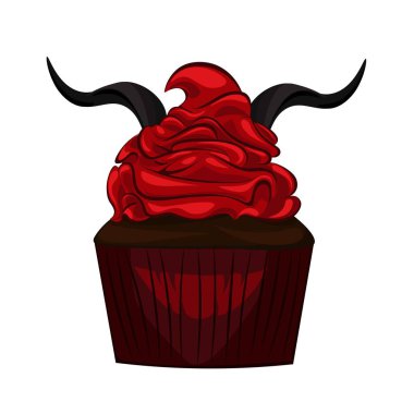Cadılar Bayramı'nda canlı canavar cupcake.