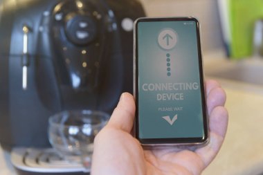 Kahve makinesi ile akıllı telefon bağlama