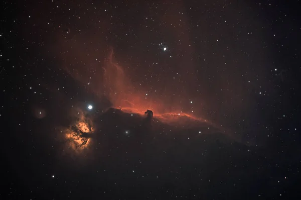 Horse head and the flame nebula — Stock Photo, Image
