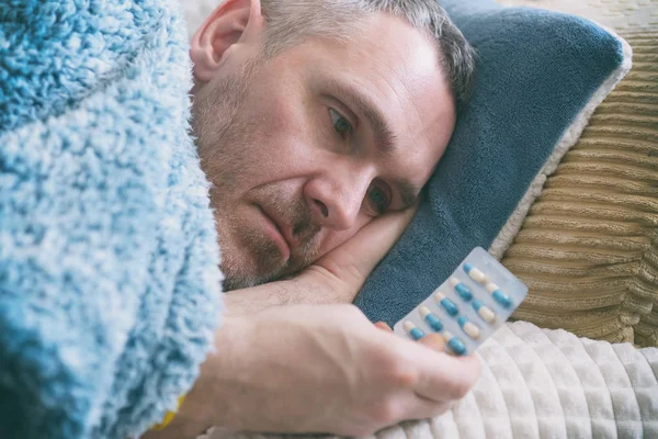 Mature man suffering from depression — Stock Photo, Image