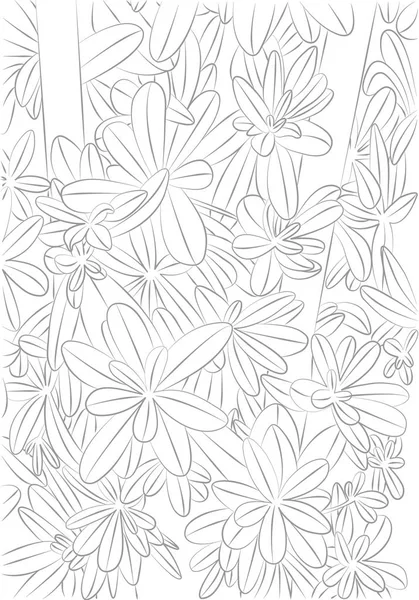 Vector Illustration Green Plant Coloring Book Botanical Contour Drawing Floral — Stock Vector