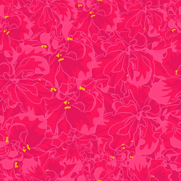 Διάνυσμα Πλήρες Μοτίβο Από Ροζ Τροπικό Λουλούδι Άνευ Ραφής Των — Διανυσματικό Αρχείο
