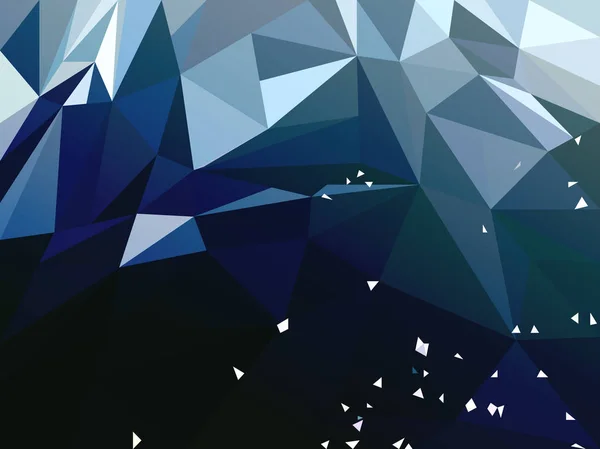 Vector abstracte donker blauwe veelhoekige achtergrond — Stockvector