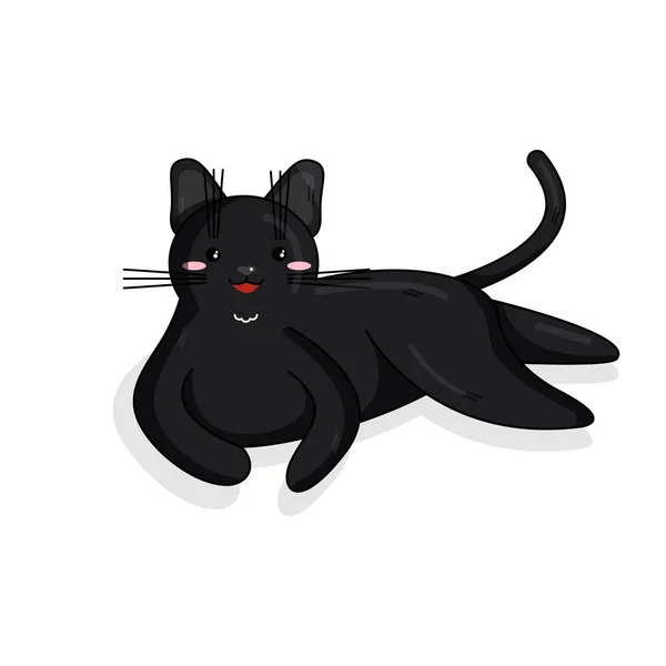 Karakter Vektor Kucing Bombay dalam Gaya Kawaii - Stok Vektor