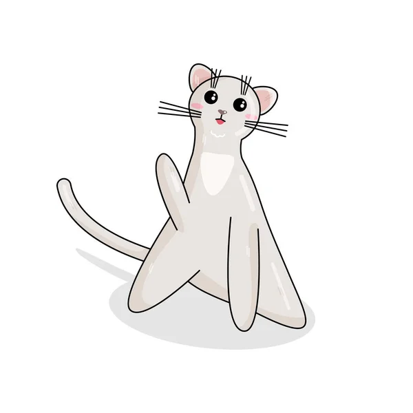 Vektor-Charakter der Burmilla-Katze im Kawaii-Stil — Stockvektor