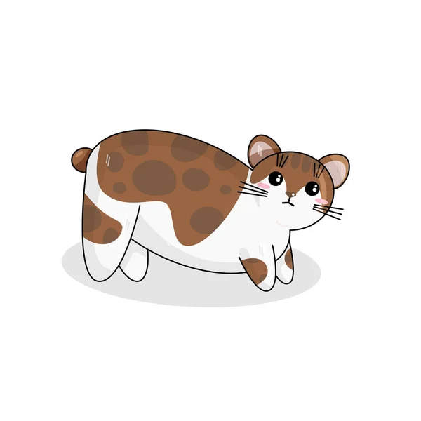 Karakter Vektor Kucing Menks dalam Gaya Kawaii - Stok Vektor