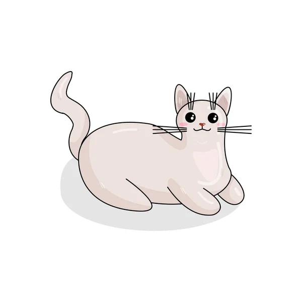 Personaje vectorial de Singapore Cat en Kawaii Style — Vector de stock