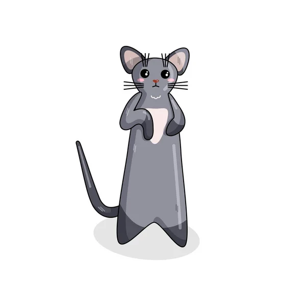 Karakter Vektor Minsk Cat dalam Gaya Kawaii - Stok Vektor