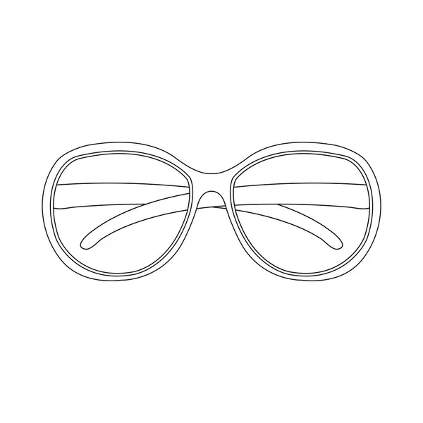 Ilustração do contorno do vetor dos óculos de sol — Vetor de Stock