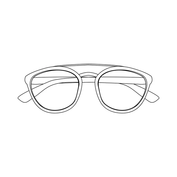 Ilustración del contorno vectorial de gafas de sol — Vector de stock