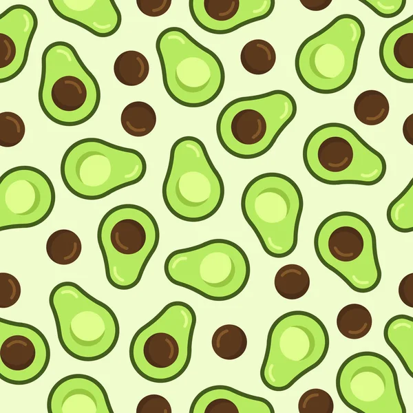 Vector Seamless of Avocado, Pattern for Print — Stock Vector