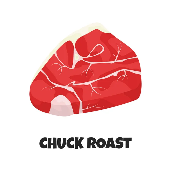 Chuck Roast Vektör Gerçekçi İllüstrasyon 