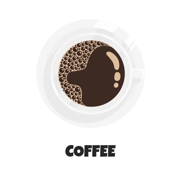 커피 한 잔의 벡터 사실적인 그림 — 스톡 벡터