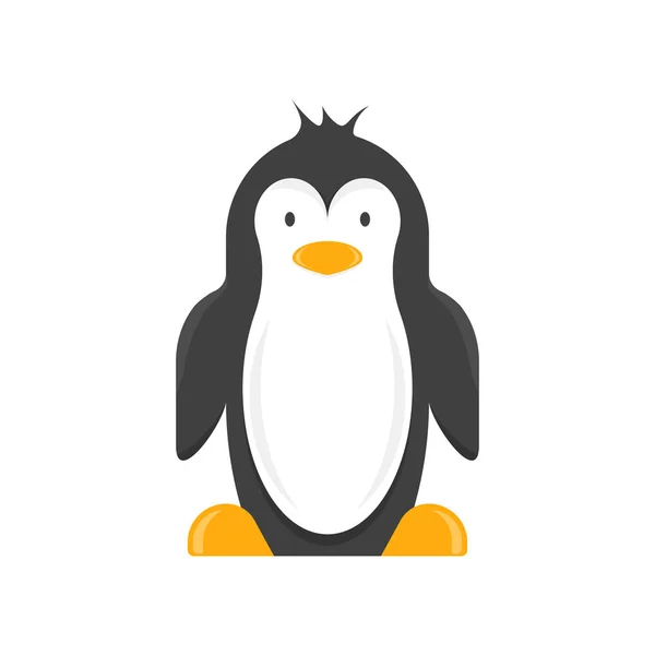 Мультяшний пінгвін. Векторні ілюстрації на білому тлі — стоковий вектор