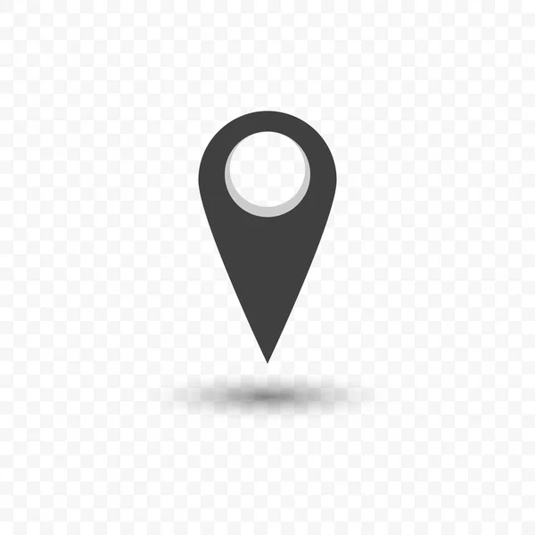 Şeffaf gölgeli geolocation simgesi. Vektör çizim şeffaf bir arka plan üzerinde