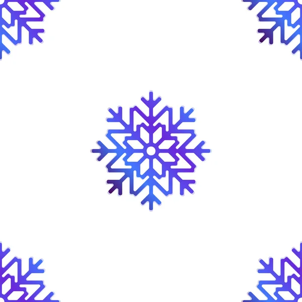 Nahtloses Muster Aus Bunten Schneeflocken Vektor Illustration Auf Weißem Hintergrund — Stockvektor