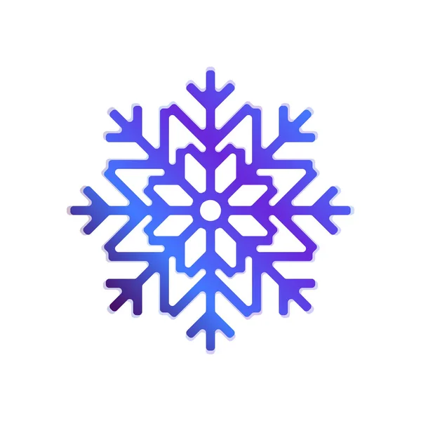 Εικονίδιο Πολύχρωμα Νιφάδες Χιονιού Εικονογράφηση Διάνυσμα Λευκό Φόντο — Διανυσματικό Αρχείο