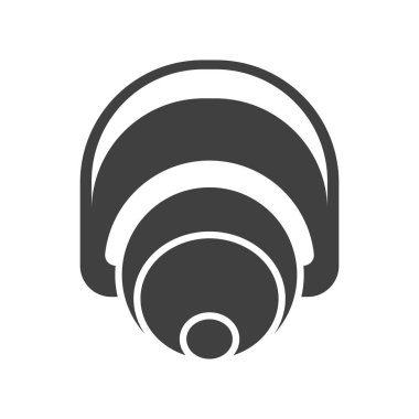 Hareket sensörü simgesi. Beyaz arka plan üzerinde vektör