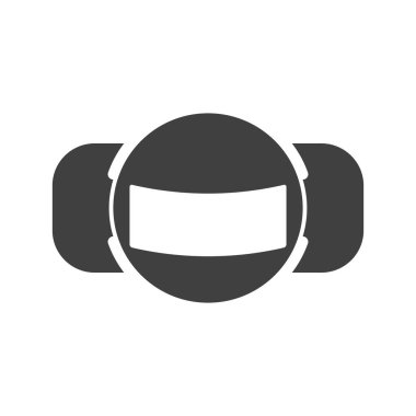 Hareket sensörü simgesi. Beyaz arka plan üzerinde vektör çizim