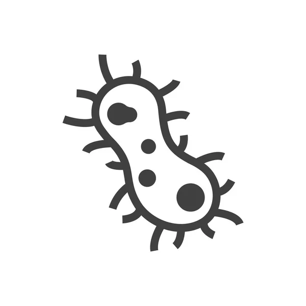 Icon Bacterium Vector Illustration White Background — Stock Vector