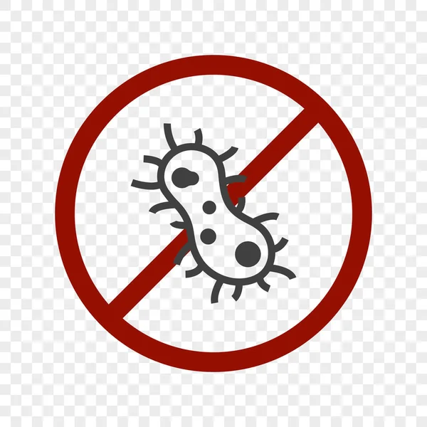 Ikon Tidak Ada Bakteri Atau Virus Ilustrasi Vektor Pada Latar - Stok Vektor