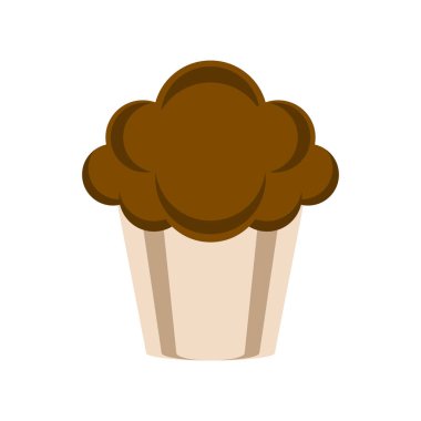 Şekil muffin beyaz zemin üzerinde. Vektör çizim.