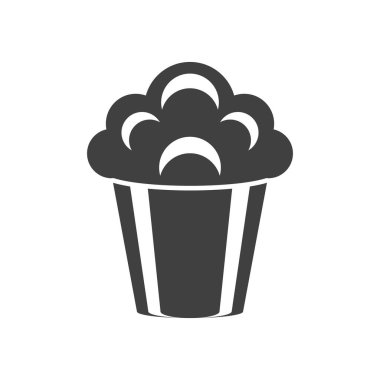 Simge Muffin. Beyaz arka plan üzerinde vektör çizim.