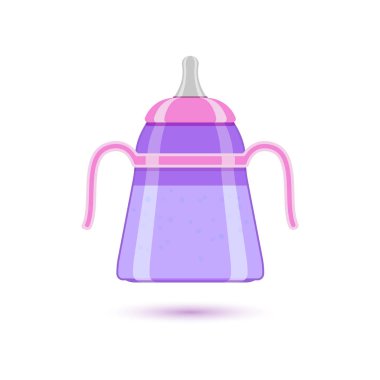 Sıvılar için biberon. Beyaz arka plan üzerinde vektör çizim.