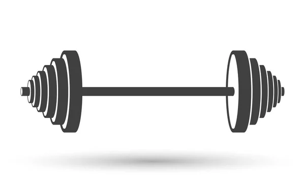 Icon of a sports dumbbell. Vector on white background. — Stock Vector