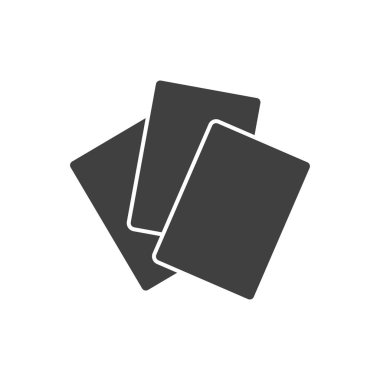 Simge kartları dağınık. Beyaz arka plan üzerinde vektör