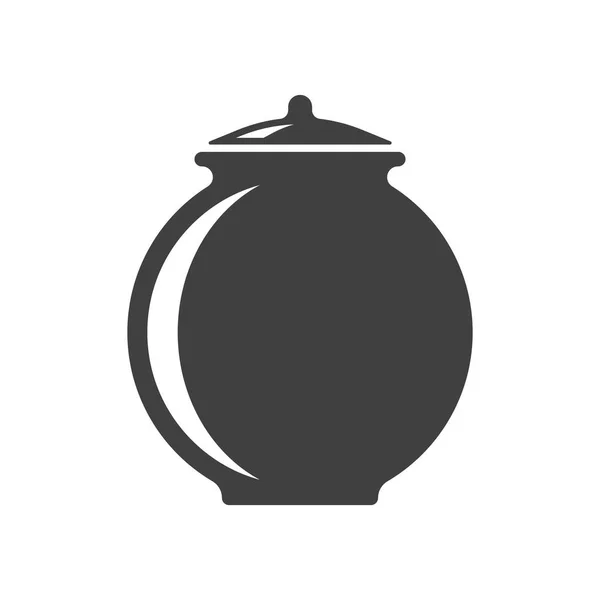 Icône Pot Argile Vecteur Sur Fond Blanc — Image vectorielle