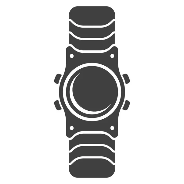 Relógio de pulso ícone. Ilustração vetorial sobre fundo branco . — Vetor de Stock
