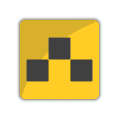 Bir taksi arama simgesi. Beyaz arka plan üzerinde vektör çizim