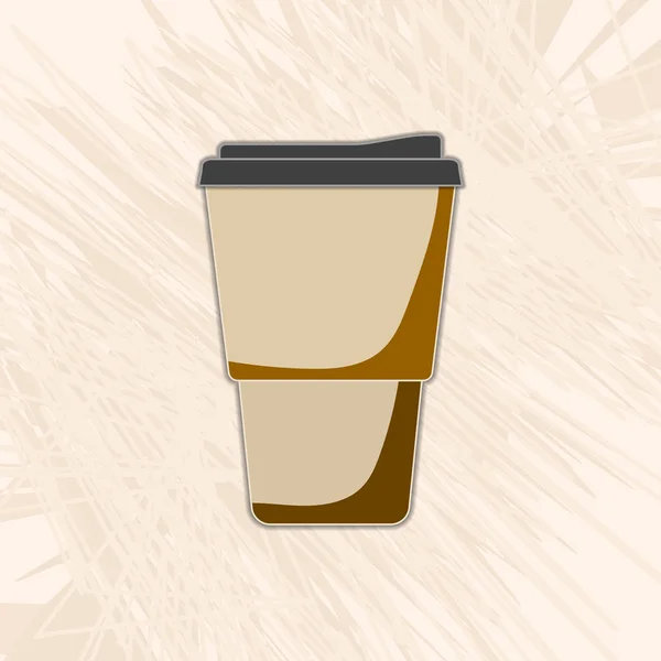 Χαρτί Κούπα Καφέ Ένα Αφηρημένο Φόντο Από Τον Χυμένο Καφέ — Διανυσματικό Αρχείο