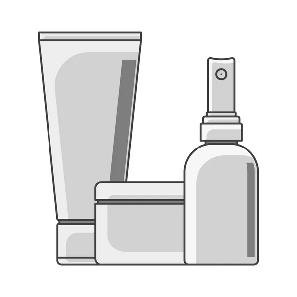 Pictogram Buis Blikjes Fles Prestaties Van Zwart Wit Spray Fles — Stockvector