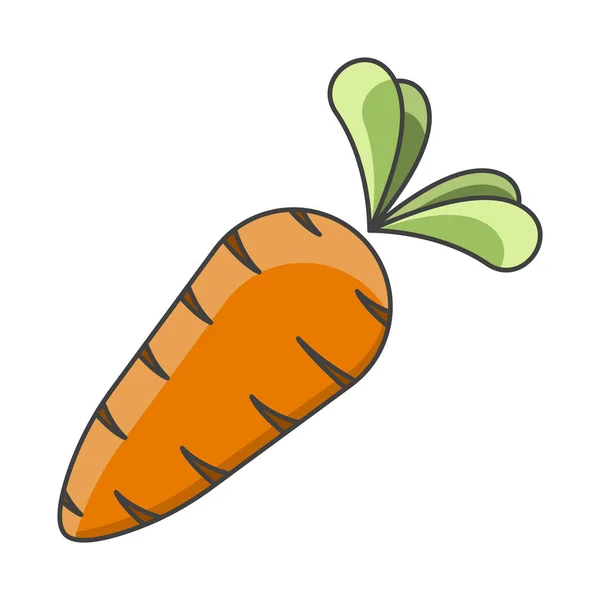 Икона моркови. Векторная иллюстрация на белом фоне. Изолированный рисунок . — стоковый вектор