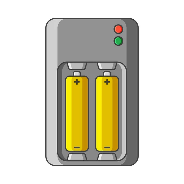 Ladegerät Symbol für aa und aaa Typ Batterien. Vektor-Illustration auf weißem Hintergrund. isolierte Zeichnung. — Stockvektor