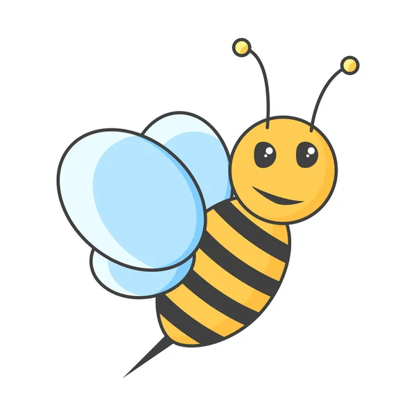 Icono de abeja. Ilustración vectorial sobre fondo blanco . — Vector de stock