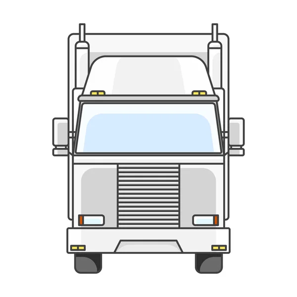 Ícone do camião. Ilustração vetorial sobre fundo branco . —  Vetores de Stock