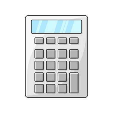 Hesap makinesi simgesi. Beyaz arkaplanda vektör illüstrasyonu