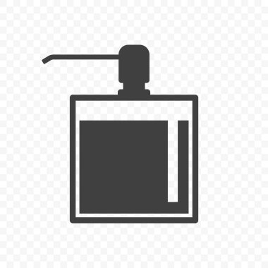 Soap için simge şişe. Vektör şeffaf arka plan üzerinde.