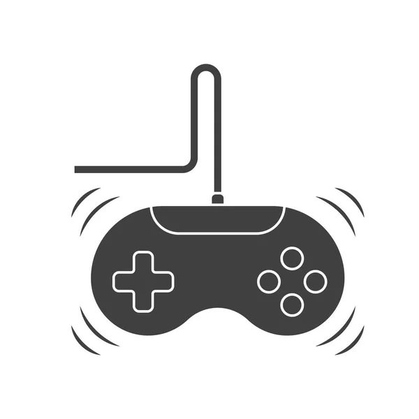 Ícone joystick jogo. Imagem monocromática. Vetor sobre fundo branco . —  Vetores de Stock