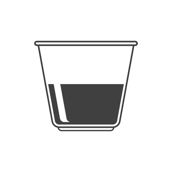 Cup-ikonen med espresso. Vektor på vit bakgrund. — Stock vektor