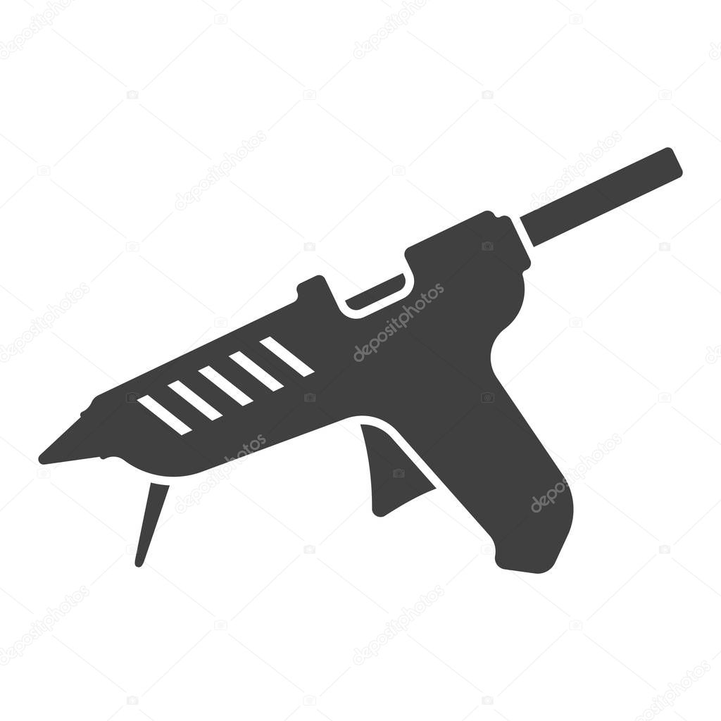 Icon glue gun. Vector on white background