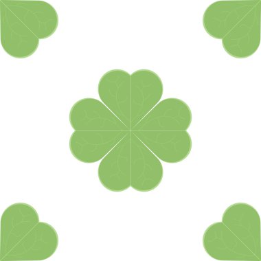 Yonca yaprağı simgesi. Kusursuz desen. Beyaz arka planda vektör çizimi.