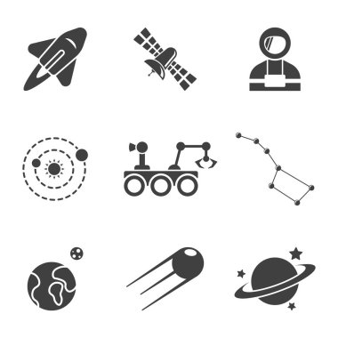 Alan simgeleri kümesi. Beyaz arka planda vektör.