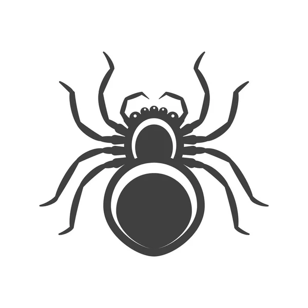 Ікона чорний павук. Вектор на білому тлі . — стоковий вектор