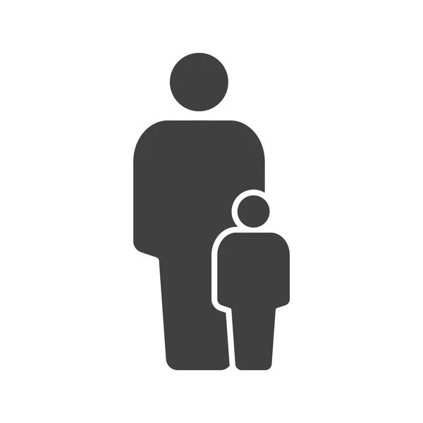 Icono familiar. Padre e hijo. Vector sobre fondo blanco . — Archivo Imágenes Vectoriales