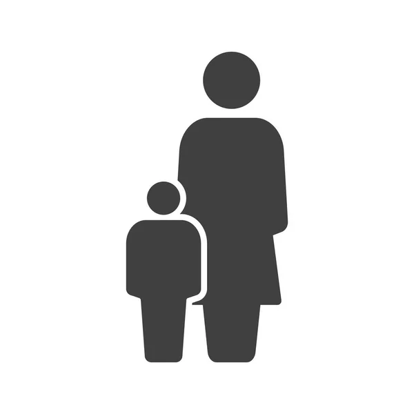 Family icon. Mother and daughter. Vector on a white background.