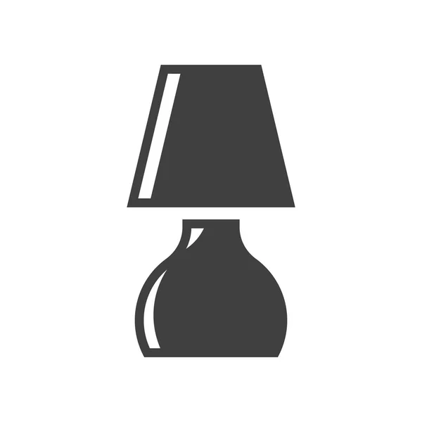 Icône lampe de table. Vecteur sur fond blanc . — Image vectorielle